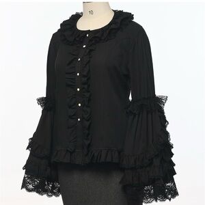 Women Lolita Blouse Long Sleeve